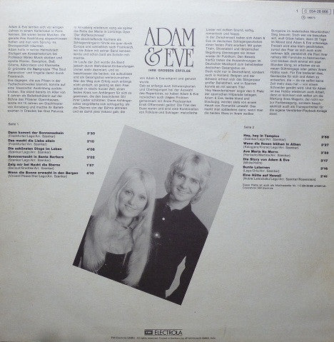 Adam & Eve - Ihre Grossen Erfolge (LP) 50702 Vinyl LP Hoes: Redelijk