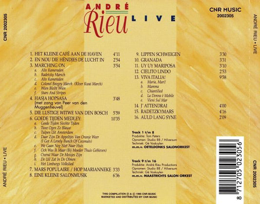 André Rieu - Live (CD) Compact Disc Goede Staat "VINYLSINGLES.NL"