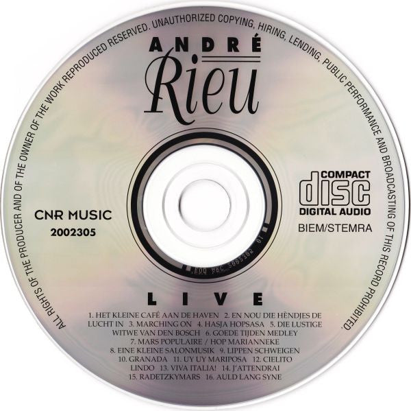 André Rieu - Live (CD) Compact Disc Goede Staat