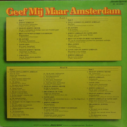 Various - Geef Mij Maar Amsterdam (LP) Vinyl LP Vinyl Very Good (VG) <br> Hoes Good Plus (G+)