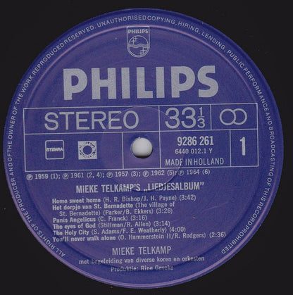 Mieke Telkamp – Liedjesalbum (LP)