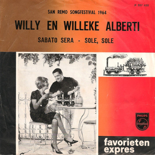 Willy & Willeke Alberti - Sabato Sera Vinyl Singles Vinyl Very Good (VG) <br> Hoes Good Plus (G+)