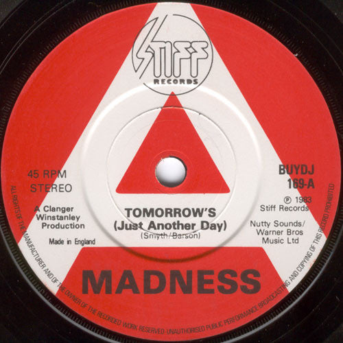 Madness - Tomorrow's (Just Another Day) Vinyl Singles Vinyl Very Good (VG) <br> Hoes Generic