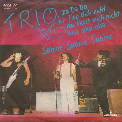 Trio - Da Da Da Ich Lieb Dich Nicht Du Liebst Mich Nicht Aha Aha Aha Vinyl Singles Hoes: Tekst