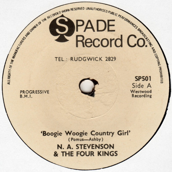 N.A. Stephenson & The Four Kings - Boogie Woogie Country Girl Vinyl Singles Vinyl Goed / Hoes Generic