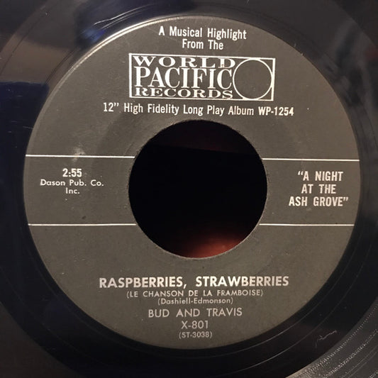 Bud And Travis - Raspberries, Strawberries Vinyl Singles Vinyl Very Good (VG) <br> Hoes Generic