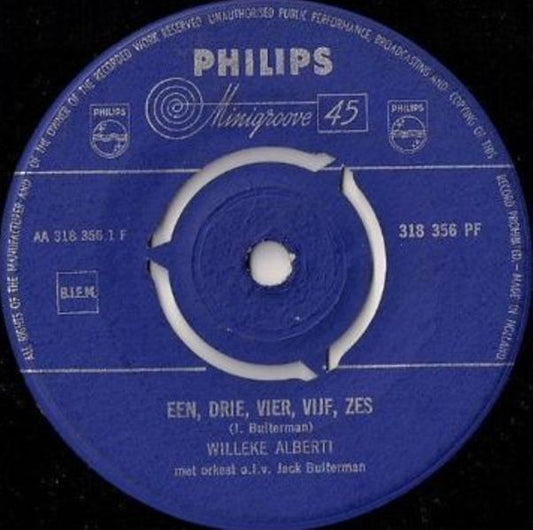 Willeke Alberti - Een, Drie, Vier, Vijf, Zes 18282 Vinyl Singles Goede Staat