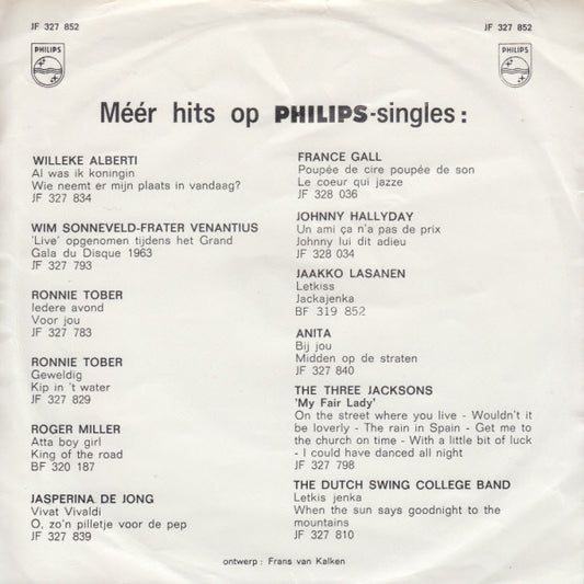 Willeke Alberti - Vanavond Om Kwart Over Zes Ben Ik Vrij Vinyl Singles Vinyl Zeer Goed / Hoesje Goed "VINYLSINGLES.NL"