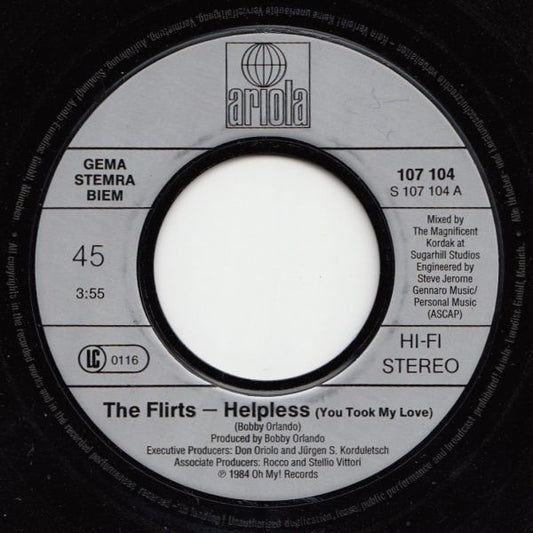 Flirts - Helpless (You Took My Love) Vinyl Singles Vinyl Very Good (VG) <br> Hoes Generic