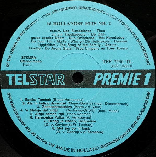 Various - 16 Hollandse Hits (LP)