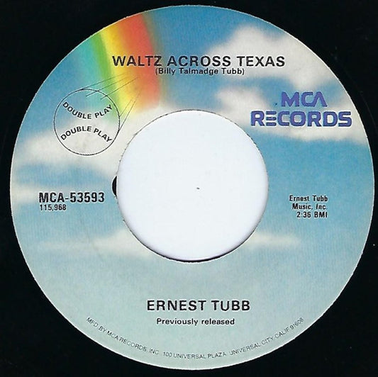 Ernest Tubb - Waltz Across Texas Vinyl Singles Vinyl Very Good (VG) <br> Hoes Generic