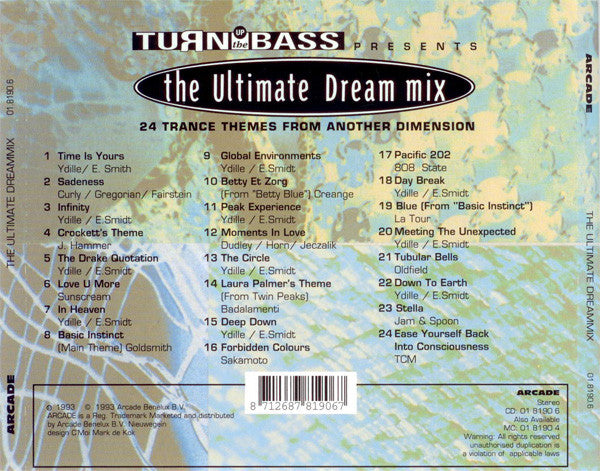 Various - Turn Up The Bass Presents: The Ultimate Dream Mix (CD) Compact Disc Goede Staat