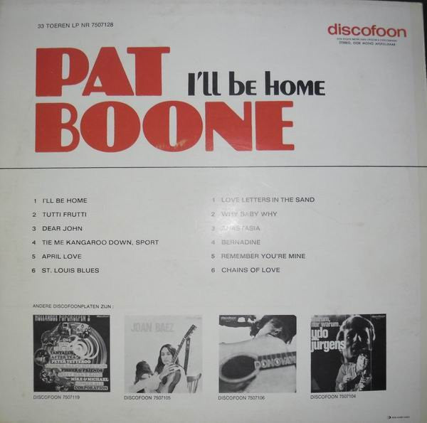 Pat Boone - I'll Be Home (LP) 49894 Vinyl LP VINYLSINGLES.NL