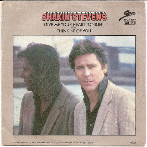 Shakin' Stevens - Give Me Your Heart Tonight Vinyl Singles Vinyl Very Good (VG) <br> Hoes Generic