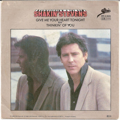 Shakin' Stevens - Give Me Your Heart Tonight Vinyl Singles Vinyl Very Good (VG) <br> Hoes Generic