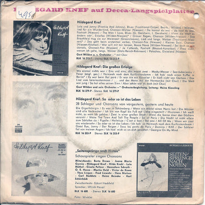 Hildegard Knef - Lola Und Jonny Vinyl Singles Vinyl Very Good (VG) <br> Hoes Good Plus (G+)