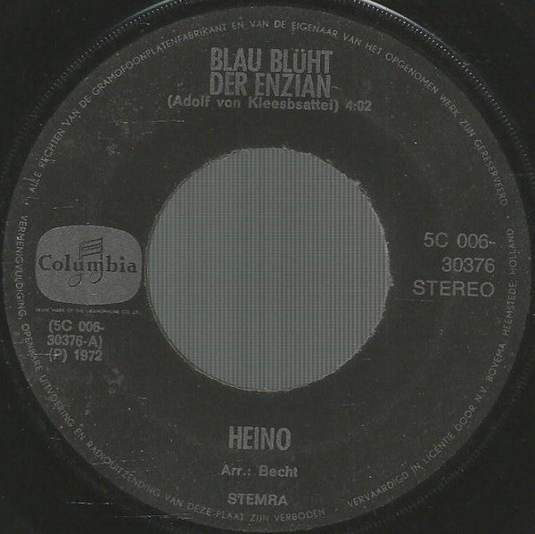 Heino - Blau Blüht Der Enzian 39152 Vinyl Singles Goede Staat