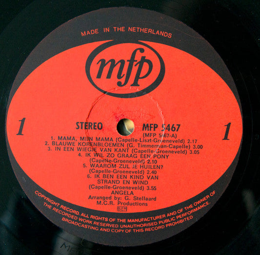 Angela - Angela (LP) Vinyl LP Vinyl Zeer Goed / Hoesje Goed "VINYLSINGLES.NL"