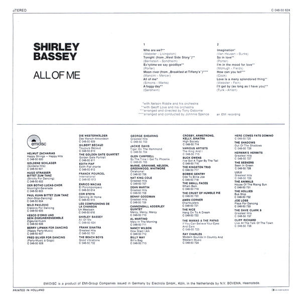 Shirley Bassey ‎- All Of Me (LP)