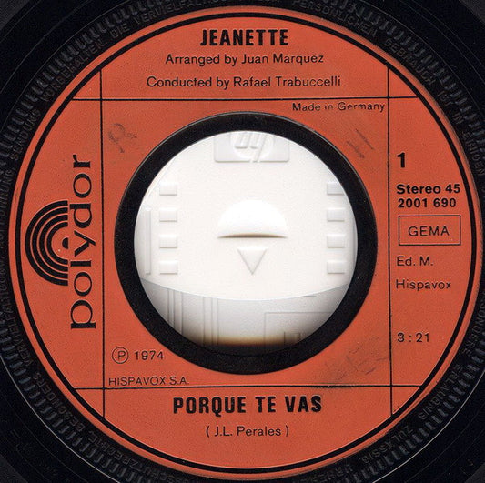 Jeanette - Porque Te Vas 18887 Vinyl Singles B-Keus (B)