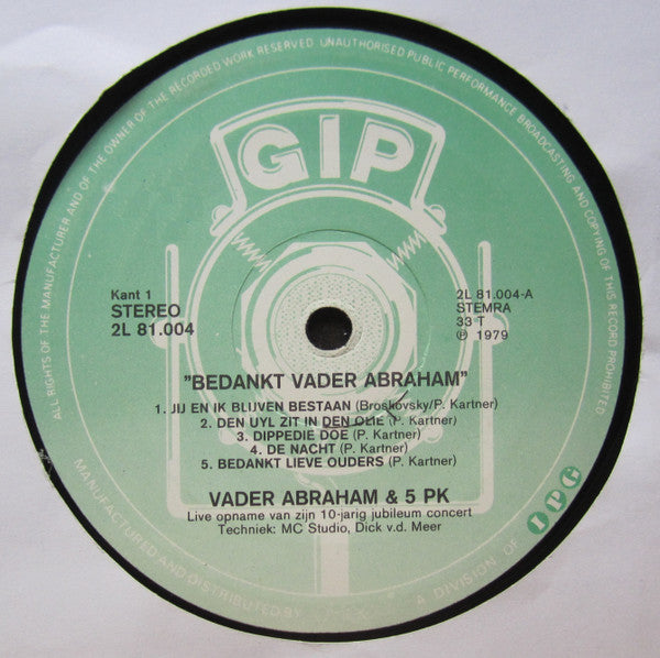 Vader Abraham - Bedankt Vader Abraham (LP) Vinyl LP