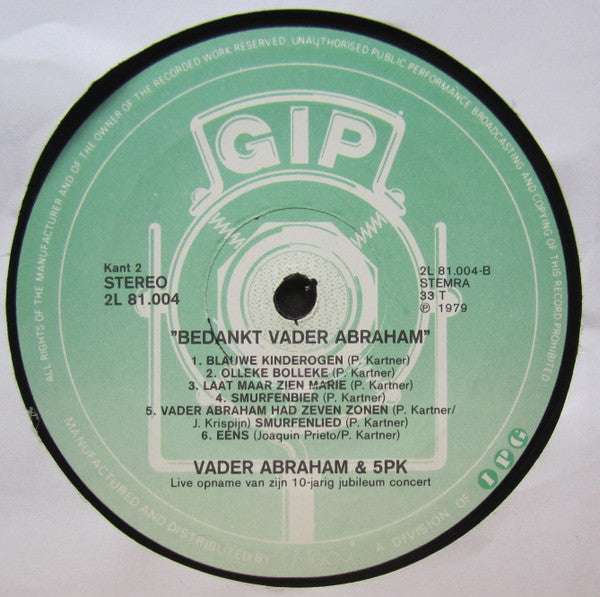 Vader Abraham - Bedankt Vader Abraham (LP) Vinyl LP