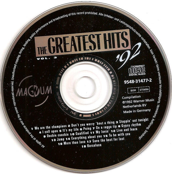 Various - The Greatest Hits '** - Vol. * (CD) Compact Disc Goede Staat