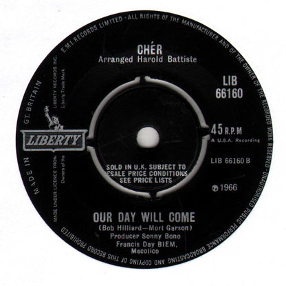 Cher - Bang Bang (My Baby Shot Me Down) Vinyl Singles Vinyl Very Good (VG) <br> Hoes Generic