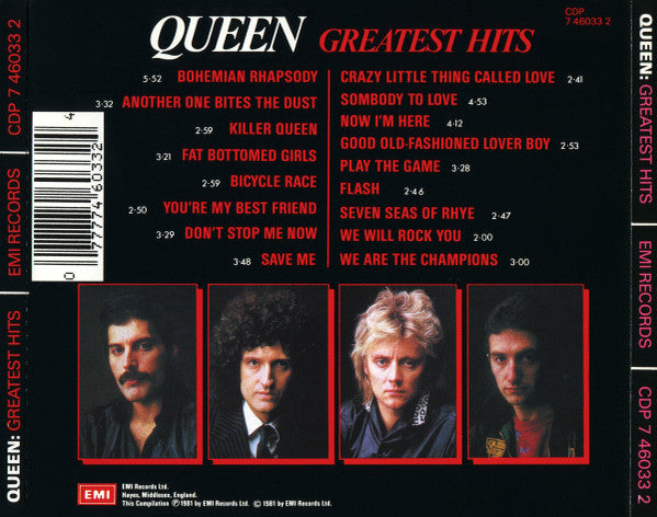 Queen - Greatest Hits (CD) Compact Disc Goede Staat