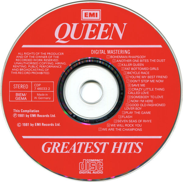 Queen - Greatest Hits (CD) Compact Disc Goede Staat