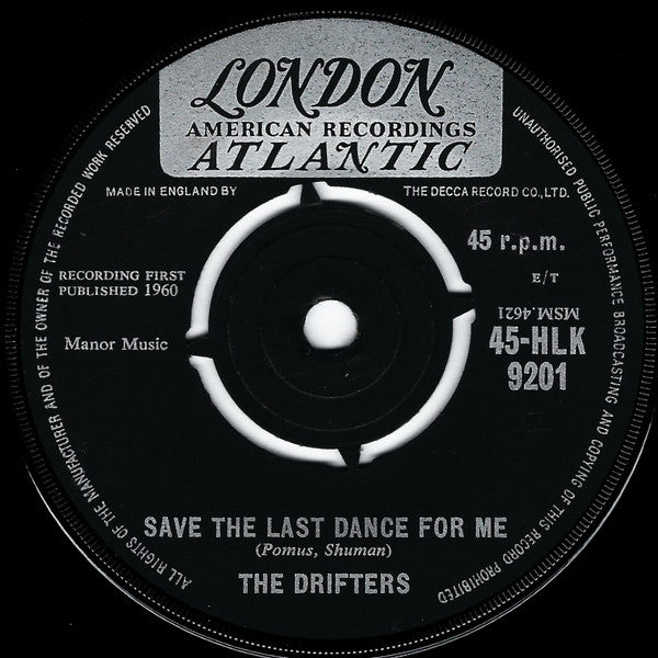 Drifters - Save The Last Dance For Me Vinyl Singles Vinyl (VG) <br> Hoes Generic