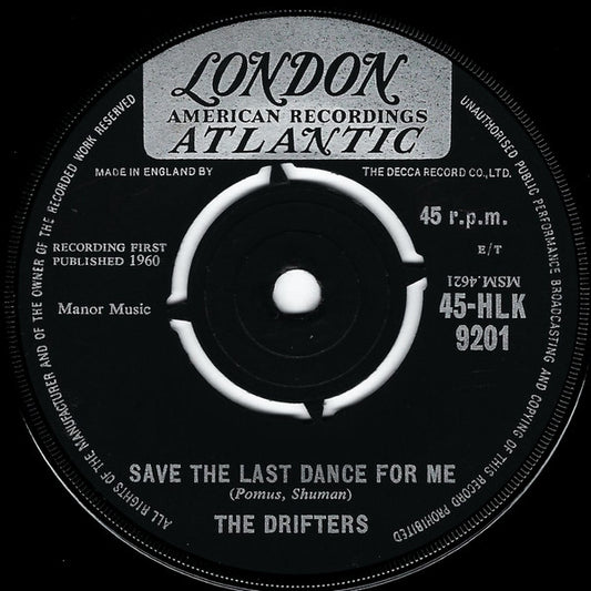 Drifters - Save The Last Dance For Me Vinyl Singles Vinyl (VG) <br> Hoes Generic