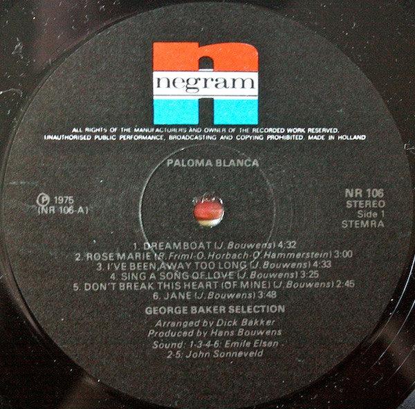 George Baker Selection - Paloma Blanca (LP) 44744 44744 Vinyl LP Goede Staat