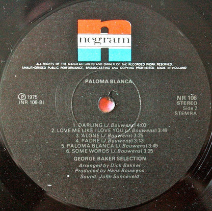 George Baker Selection - Paloma Blanca (LP) 48036 48036 Vinyl LP Goede Staat