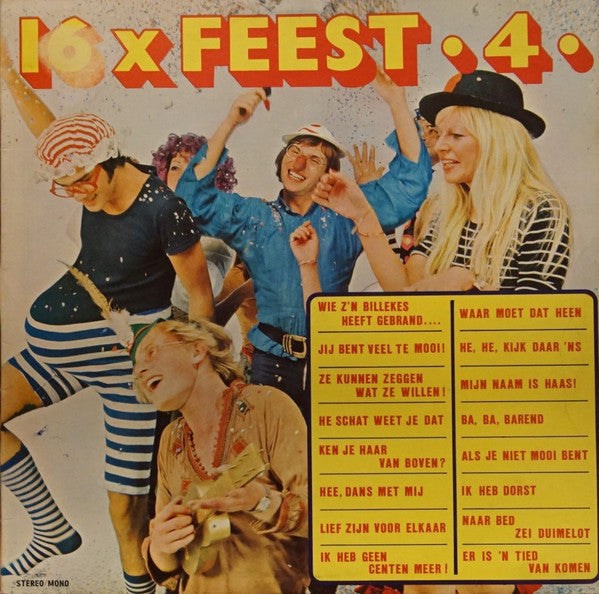 Various - 16 X Feest 4 (LP) 43393 Vinyl LP VINYLSINGELS.NL