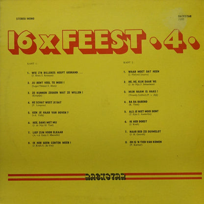 Various - 16 X Feest 4 (LP) 43393 Vinyl LP VINYLSINGELS.NL