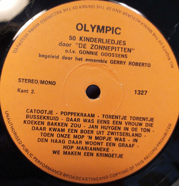 Zonnepitten - 50 Kinderliedjes (LP) 42501