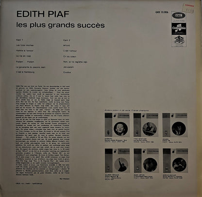 Edith Piaf - Les Plus Grands Succès (LP) Vinyl LP Vinyl Very Good (VG) <br> Hoes Good Plus (G+)