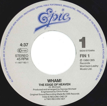 Wham! - The Edge Of Heaven 34403 Vinyl Singles VINYLSINGLES.NL