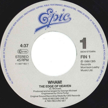 Wham! - The Edge Of Heaven 34403 Vinyl Singles Goede Staat