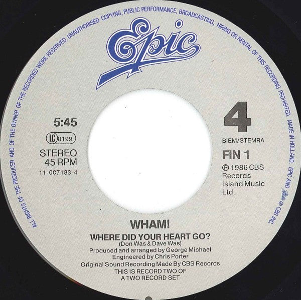 Wham! - The Edge Of Heaven 34403 Vinyl Singles VINYLSINGLES.NL