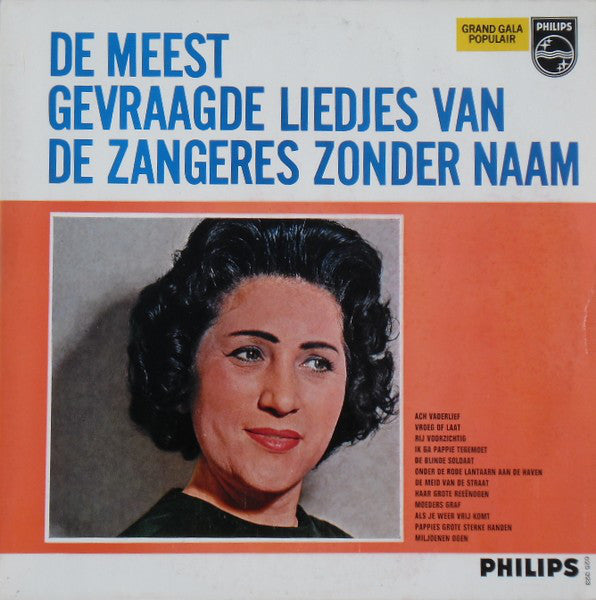 Zangeres Zonder Naam - De Meest Gevraagde Liedjes (LP) Vinyl LP Vinyl Very Good (VG) <br> Hoes Good Plus (G+)