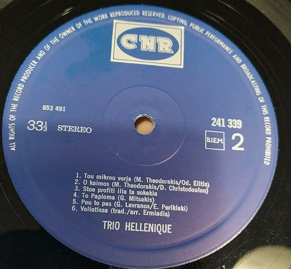 Trio Hellenique - Zorba's Dance (LP) 46803