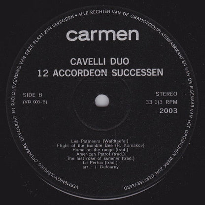 Cavelli Duo - 12 Accordeon Successen (LP) 49704
