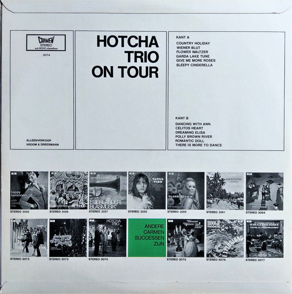 Hotcha Trio - Hotcha Trio On Tour (LP) Vinyl LP Vinyl Very Good (VG) <br> Hoes Good Plus (G+)