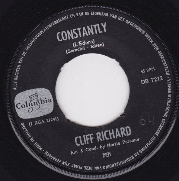 Cliff Richard - Constantly 34225 Vinyl Singles Goede Staat