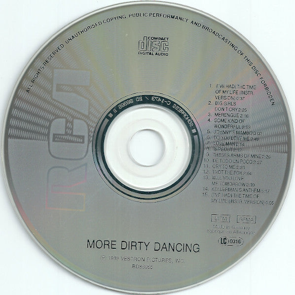 Various - More Dirty Dancing (More Original Music From The Hit Motion Picture "Dirty Dancing") (CD) Compact Disc Goede Staat "VINYLSINGLES.NL"