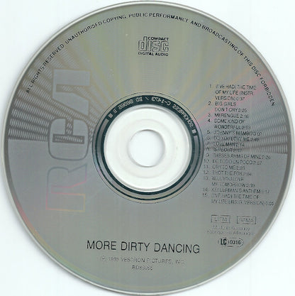 Various - More Dirty Dancing (More Original Music From The Hit Motion Picture "Dirty Dancing") (CD) Compact Disc Goede Staat "VINYLSINGLES.NL"