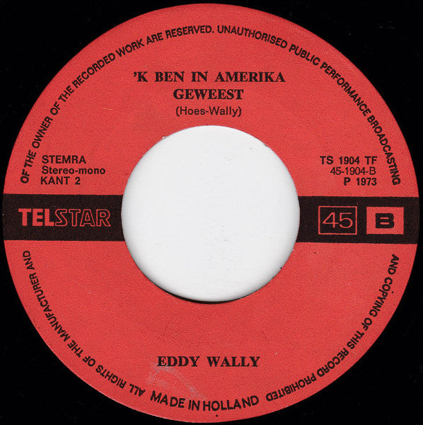 Eddy Wally - Mooie Manuela 34568 Vinyl Singles Goede Staat