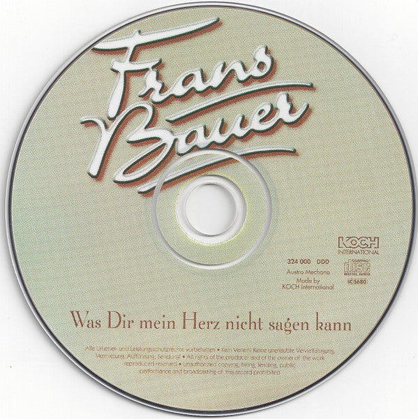 Frans Bauer - Was Dir Mein Herz Nicht Sagen Kann (CD) Compact Disc Goede Staat